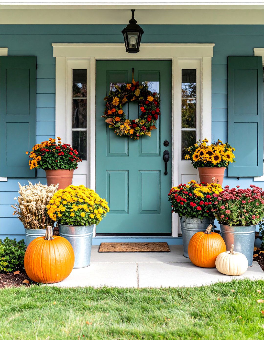 Dutch Door Entry with Welcome Display - 25 Farmhouse Entryway Ideas