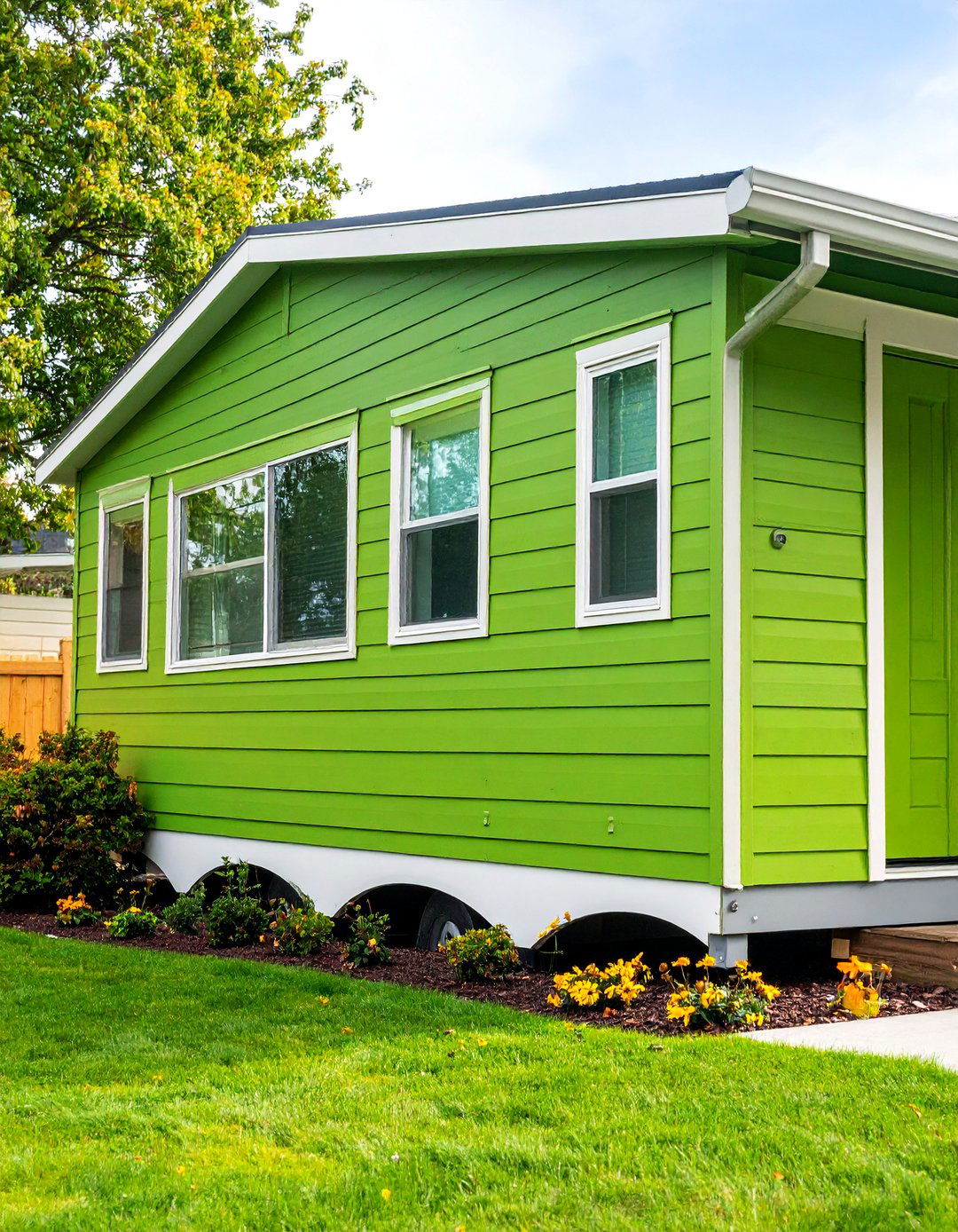 Dutch Lap Vinyl Siding with Curved Profile - 25 Mobile Home Siding Design Ideas