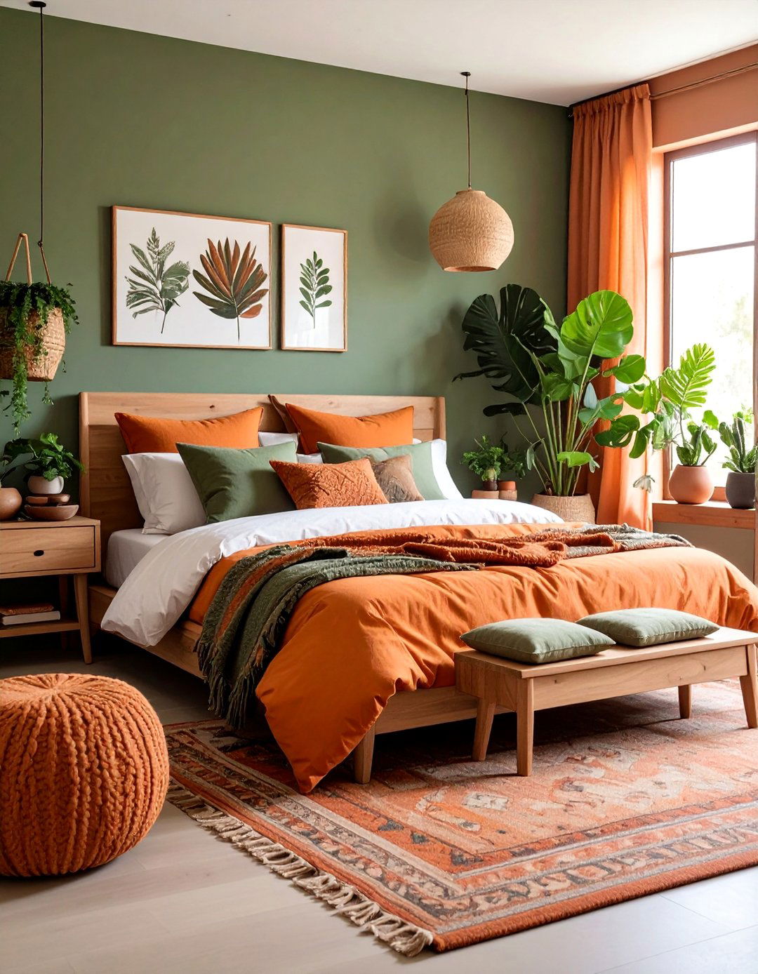 Earth Tone Bedroom with Terracotta and Sage Accents - 25 Relaxing Bedroom Ideas