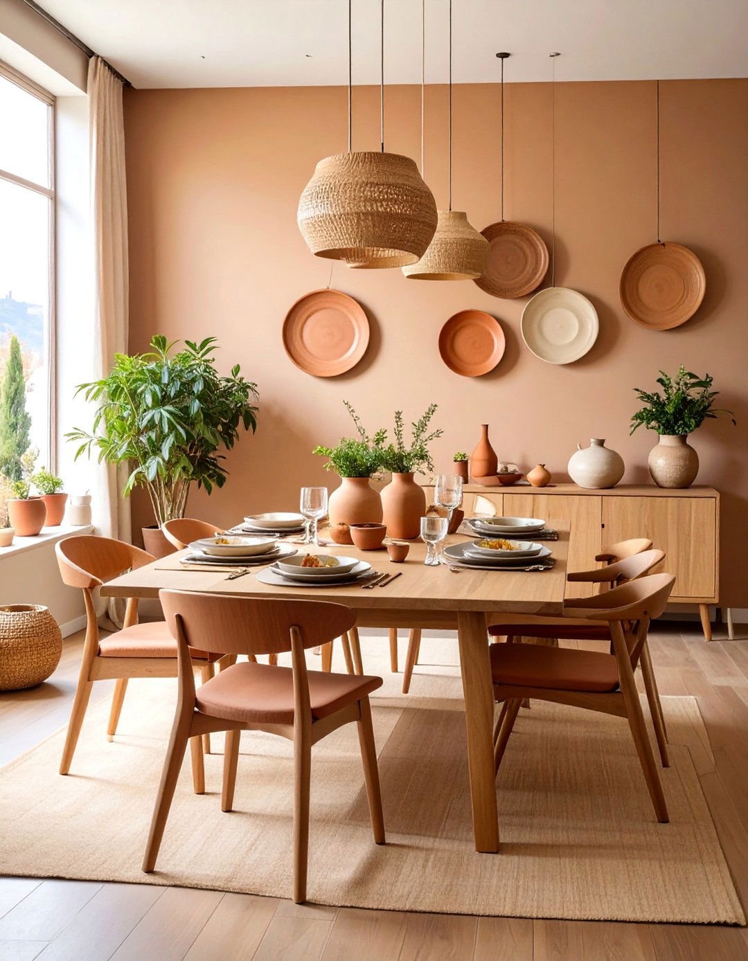 Earth Tone Ceramic Wall Installation - 25 Boho Wall Decor Ideas