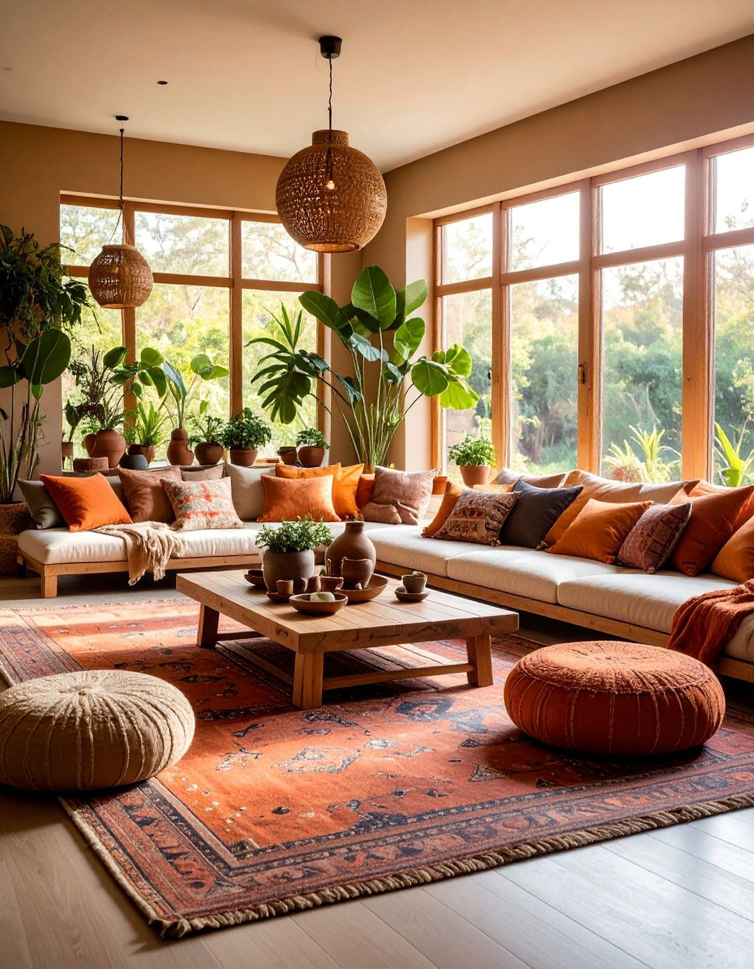 Earth Tone Meditation Space - 25 70s Living Room Ideas