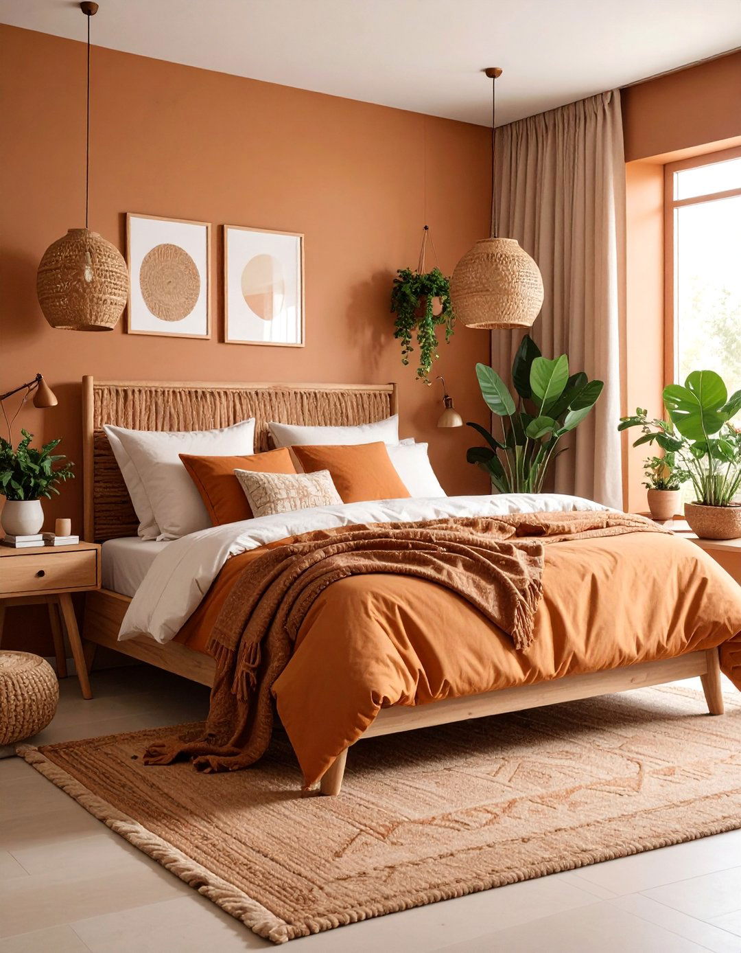 Earth Tone Monochromatic Bedroom - 25 Small Boho Bedroom Ideas