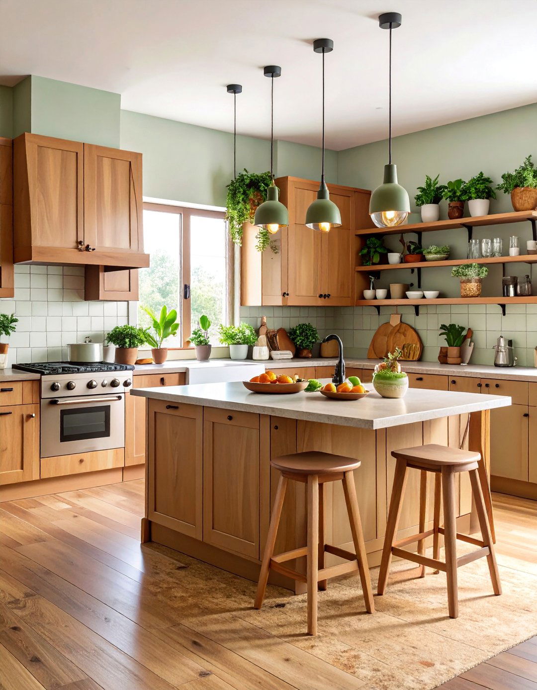 Earth Tone Natural Retro Kitchen - 25 Retro Kitchen Ideas