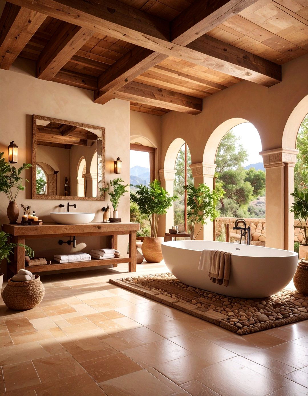 Earth Tone Sanctuary Spanish Style Bathroom - 25 Spanish Style Bathroom Ideas
