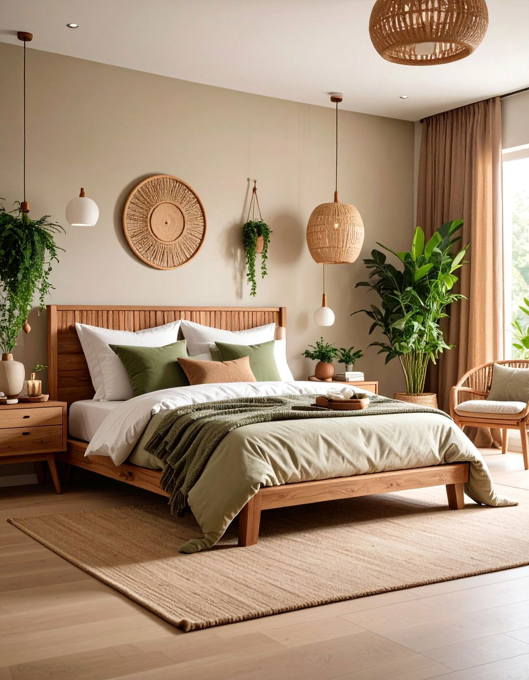 Earth Tone Wellness Bedroom with Natural Elements - 25 House Decor Ideas