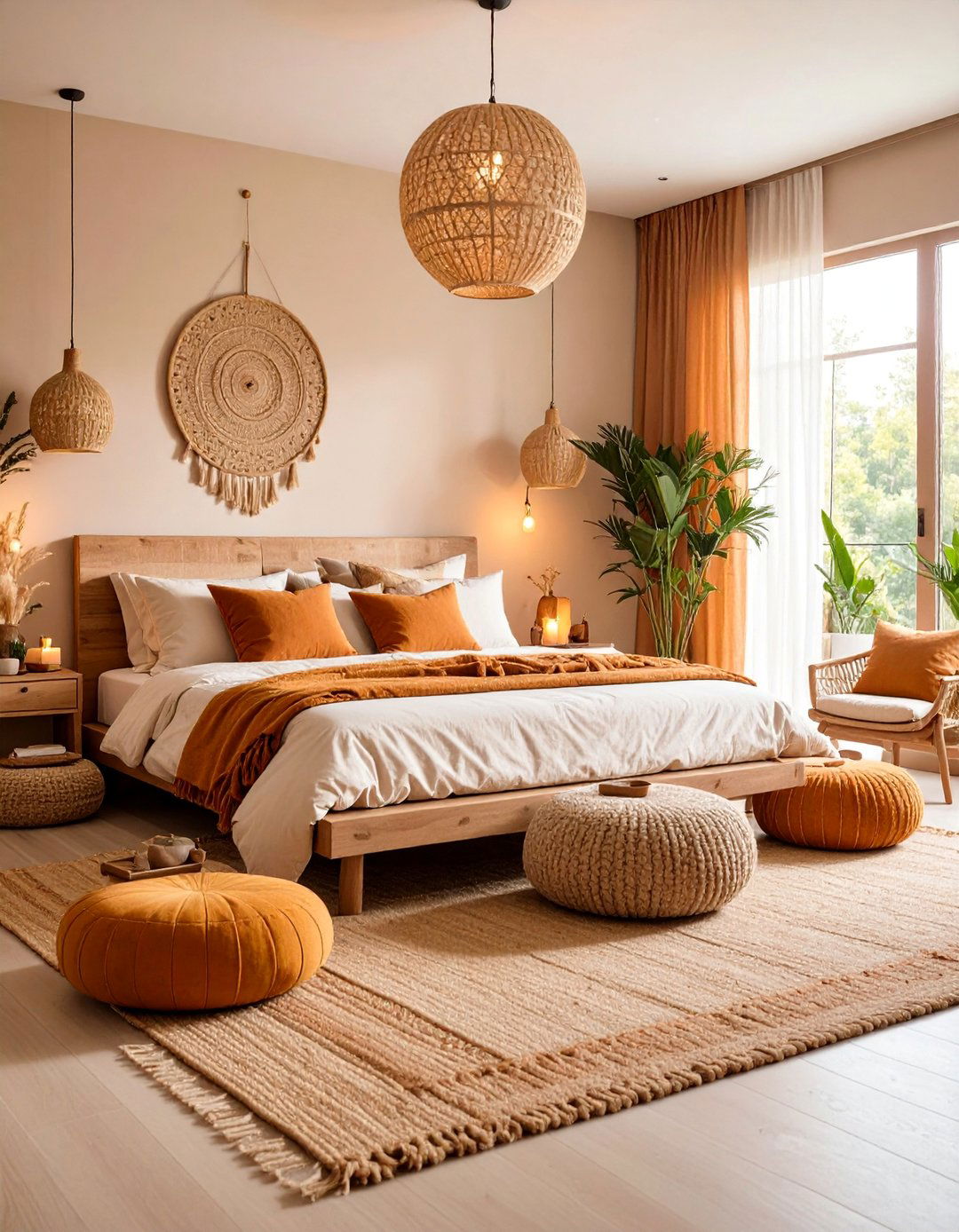 Earth Tone Zen Meditation Bedroom - 25 Hippie Bedroom Ideas
