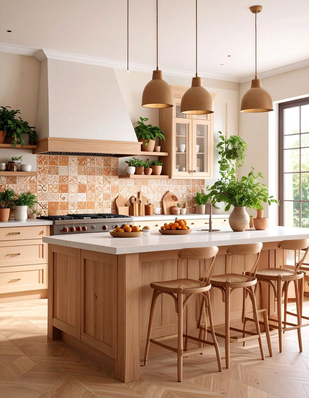 Earth Toned Tile Kitchen - 25 Earthy Kitchen Ideas