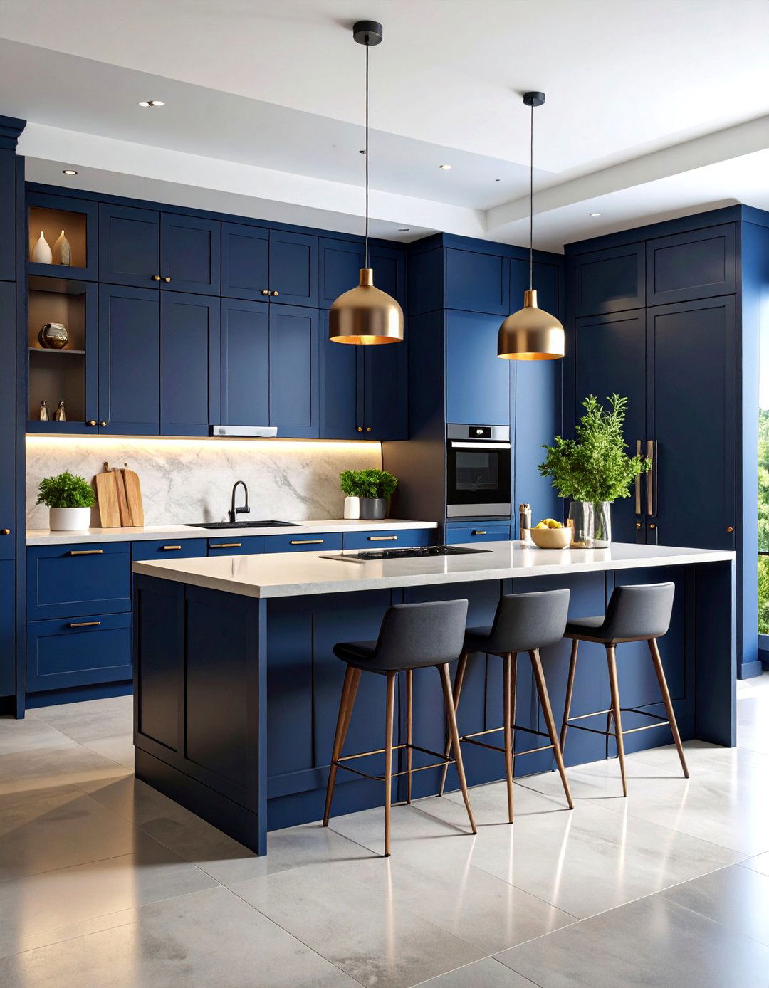 Ebony Stained Ash Wood Contemporary Cabinets - 25 Dark Wood Kitchen Cabinets
