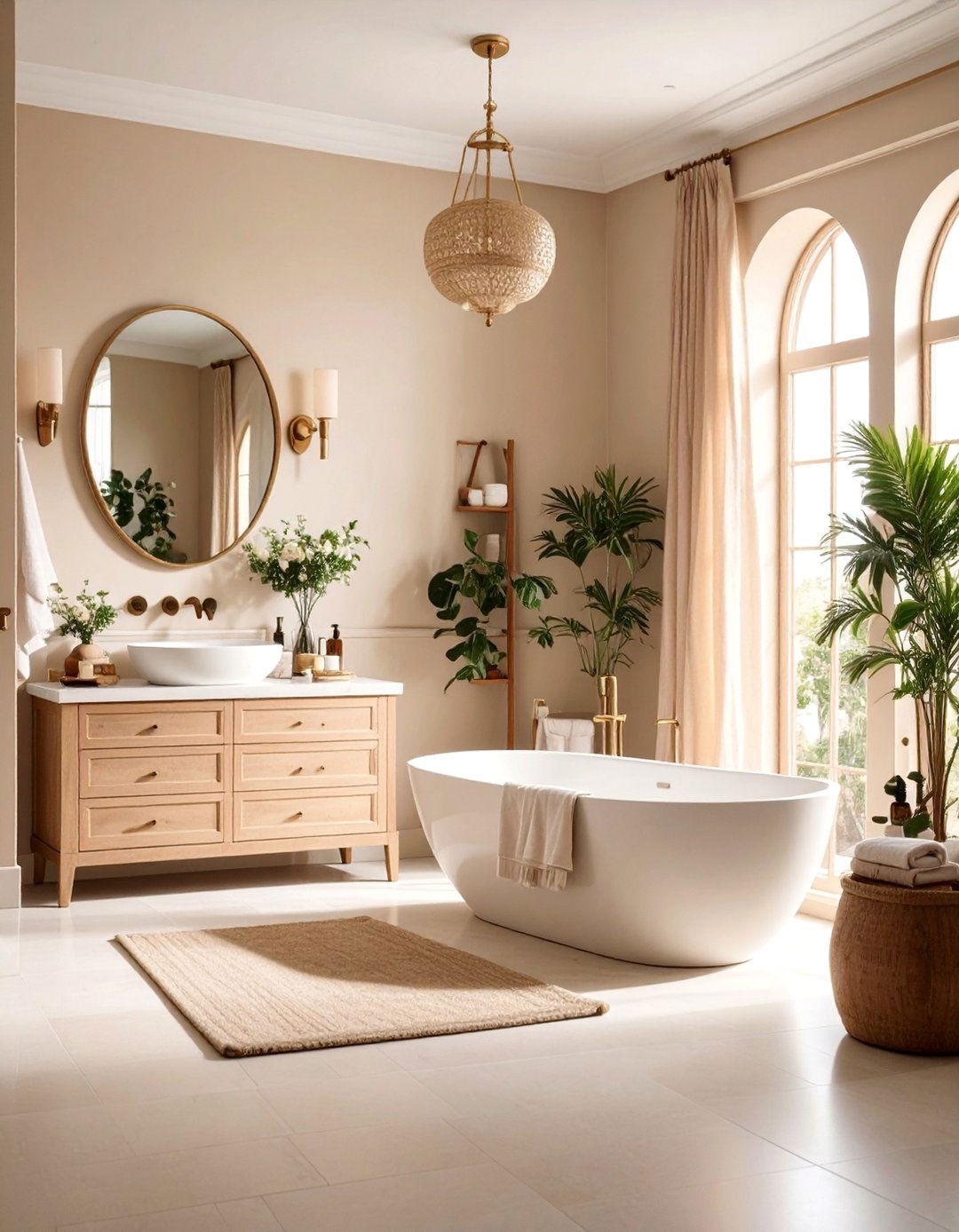 Eclectic Beige Curated Collection - 25 Beige Bathroom Ideas