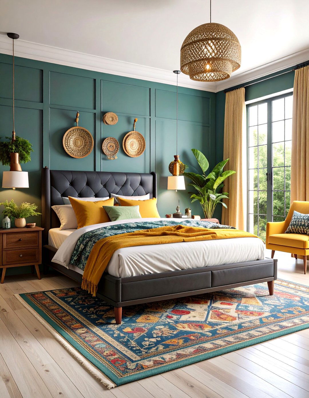 Eclectic Black Headboard Bedroom - 25 Black Headboard Bedroom Ideas