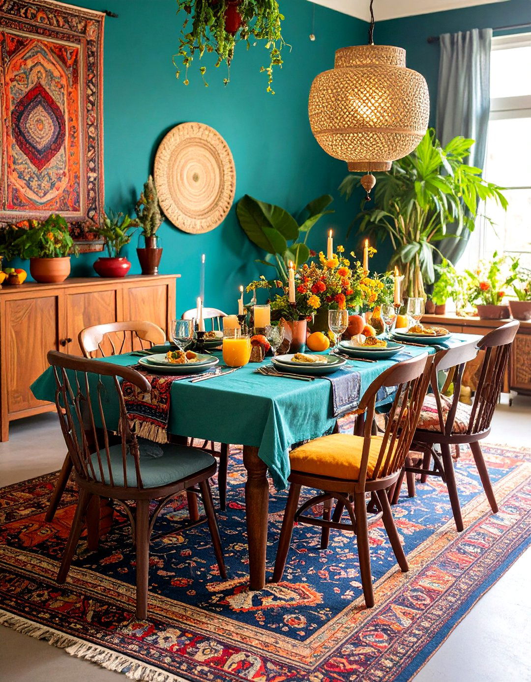 Eclectic Boho Parisian Dining Room - 25 Parisian Dining Room Ideas