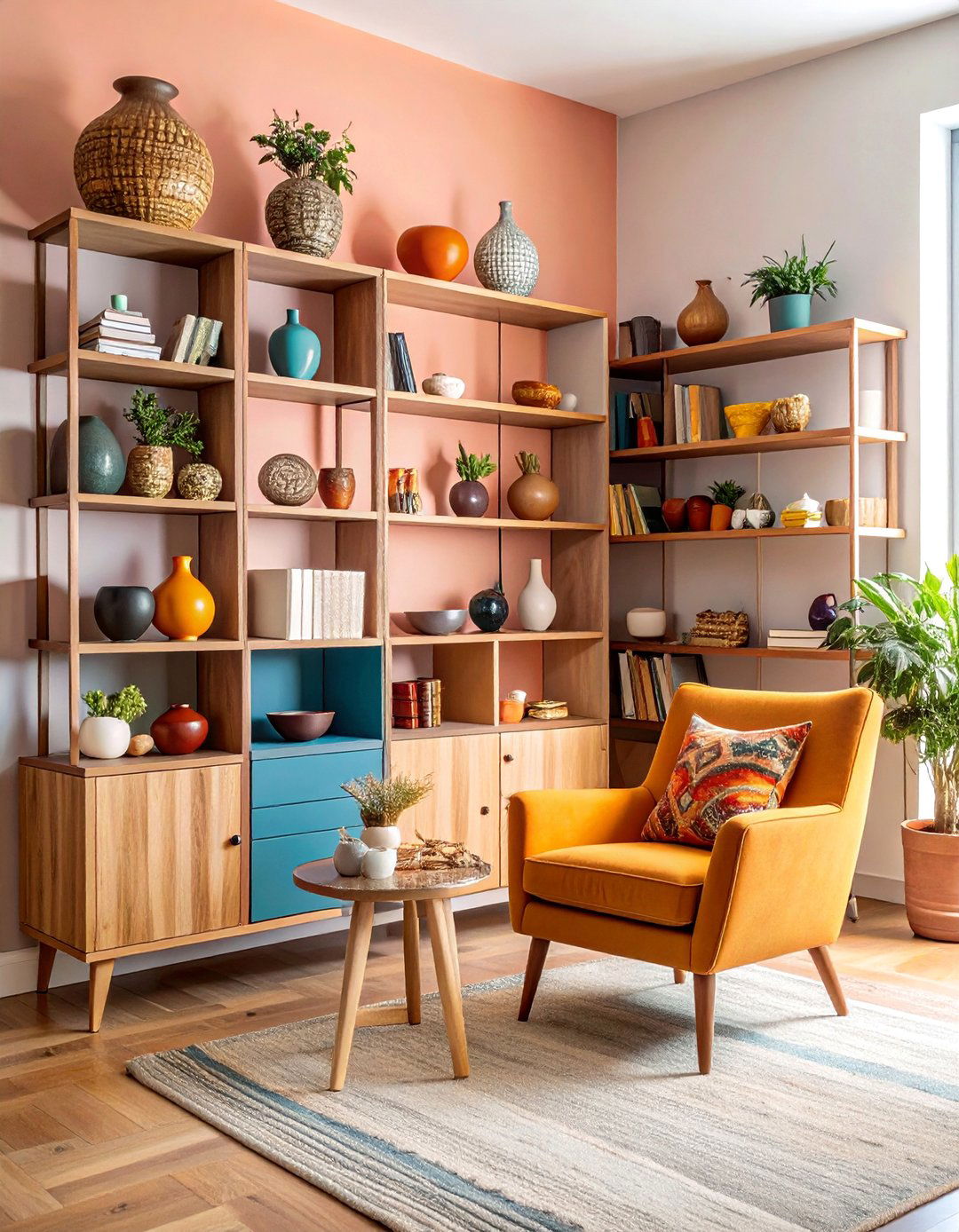 Eclectic Collectors Corner Showcase - 25 Living Room Corner Ideas