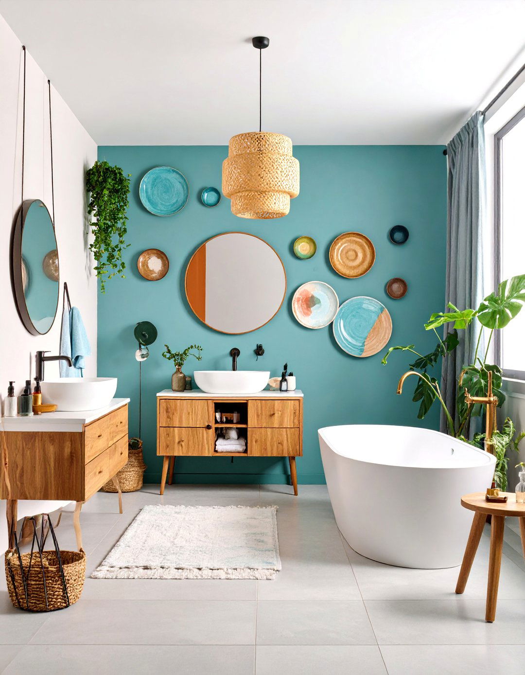 Eclectic Gallery Wall Maximalist Bathroom - 25 Maximalist Bathroom Design Ideas