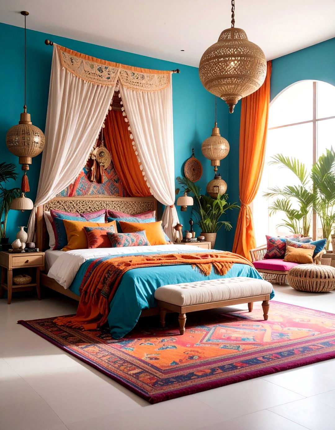 Eclectic Global Fusion Moroccan Bedroom - 25 Moroccan Themed Bedroom Ideas