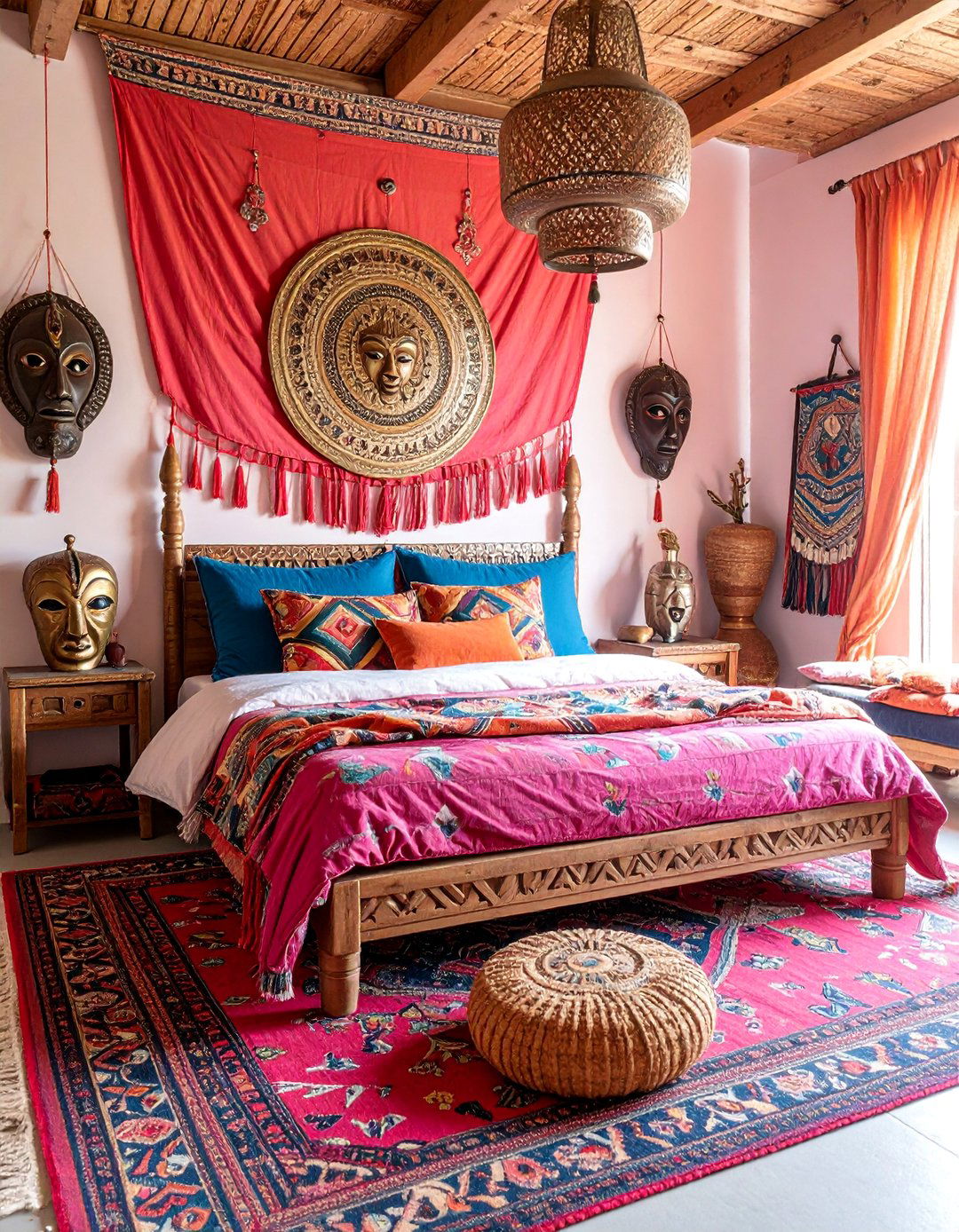 Eclectic Global Pink and Gold Adventure - 25 Pink and Gold Bedroom Ideas