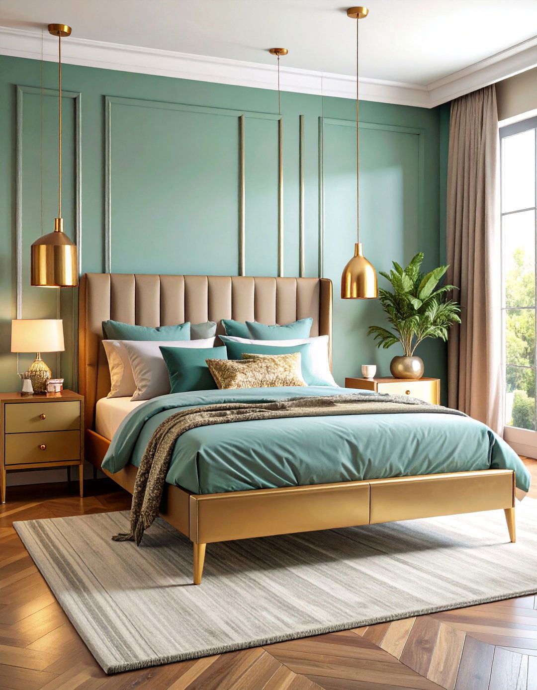 Eclectic Gold Mixed Metals Bedroom - 25 Gold Bedroom Ideas