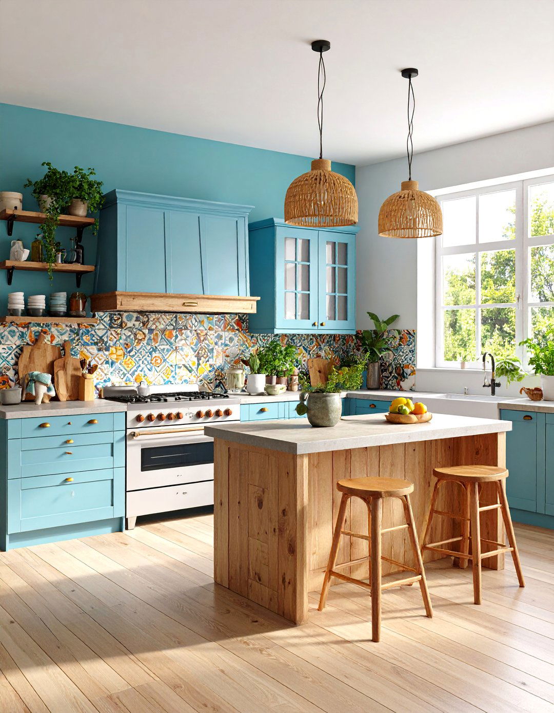 Eclectic Kitchen with Mixed Materials - 25 One Wall Kitchen Ideas