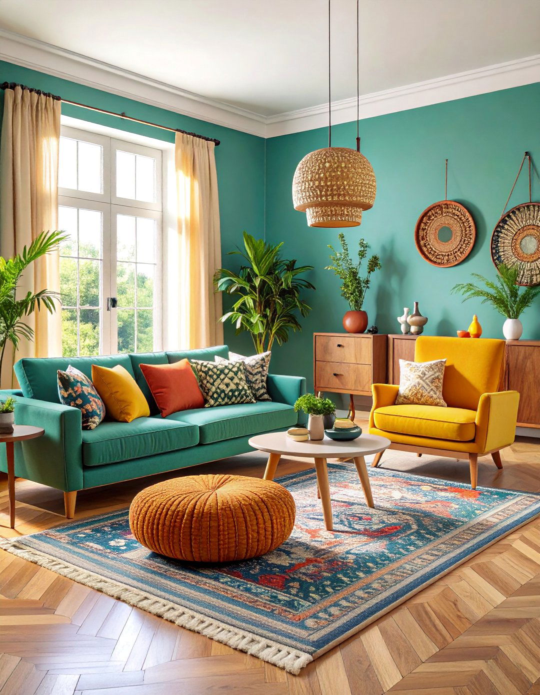 Eclectic Living Room with Mixed Era Furniture - 25 Modern Living Room Ideas