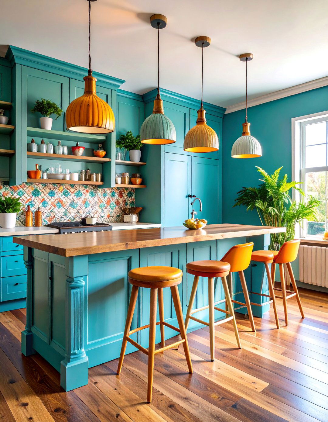 Eclectic Mix Bar with Vintage Finds - 25 Kitchen Bar Ideas