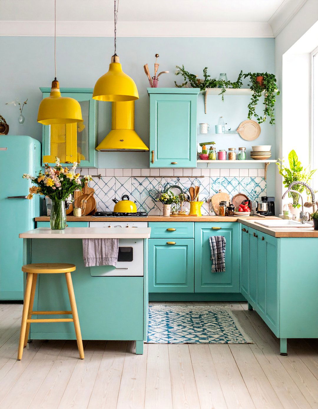 Eclectic Mix Retro Fusion Kitchen - 25 Retro Kitchen Ideas
