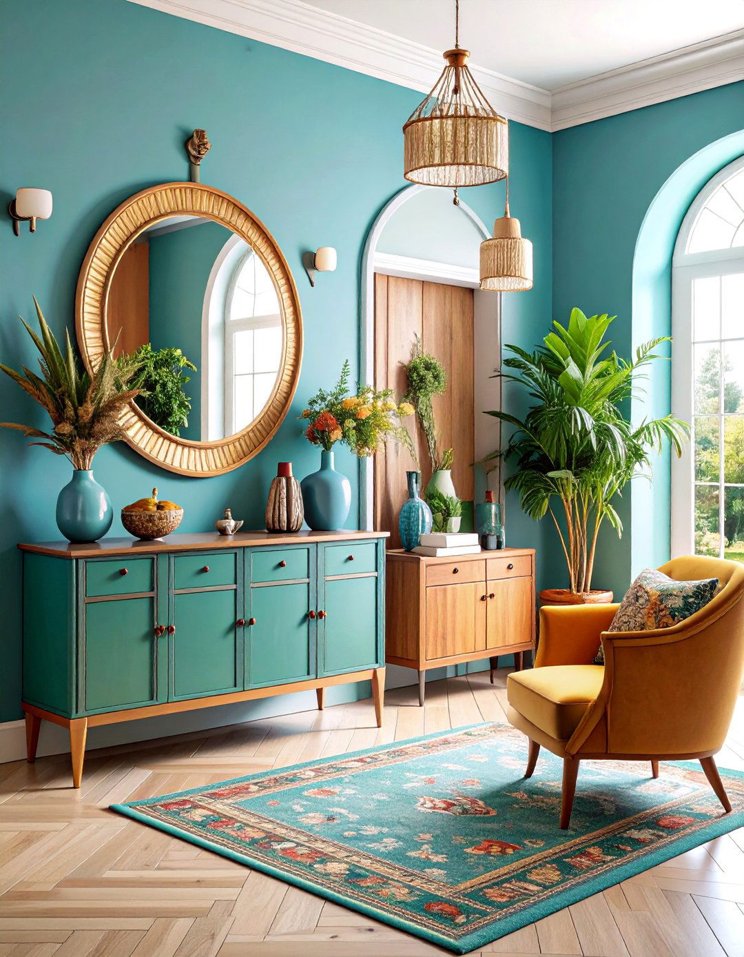 Eclectic Mix with Vintage and Modern Elements - 25 Foyer Decor Ideas