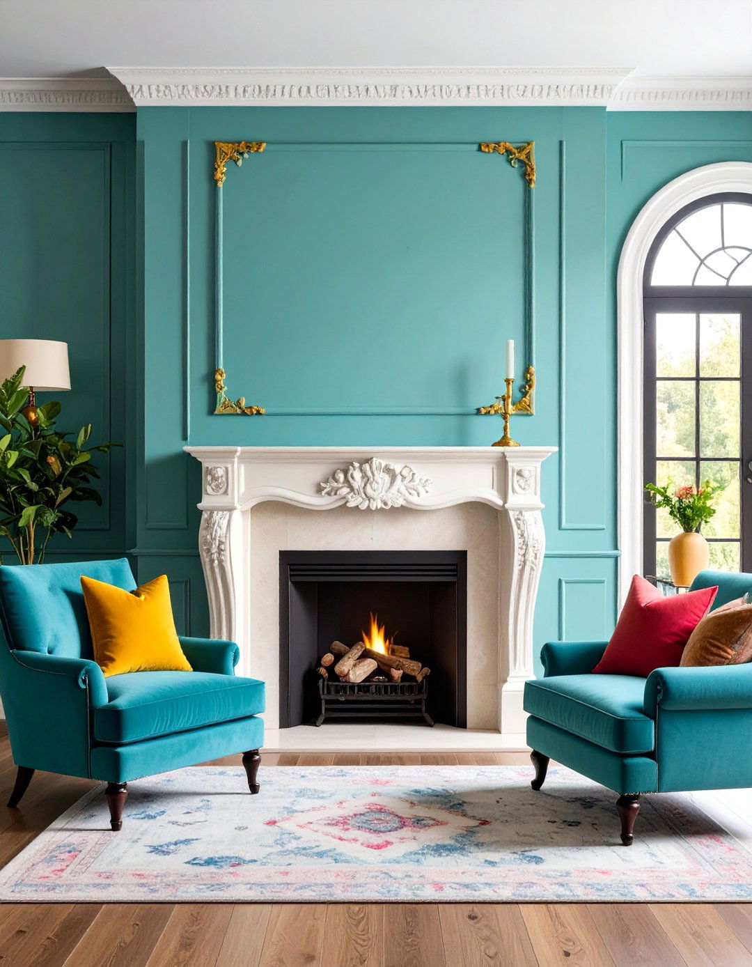 Eclectic Mixed Material Stucco Fireplace - 25 Stucco Fireplace Ideas