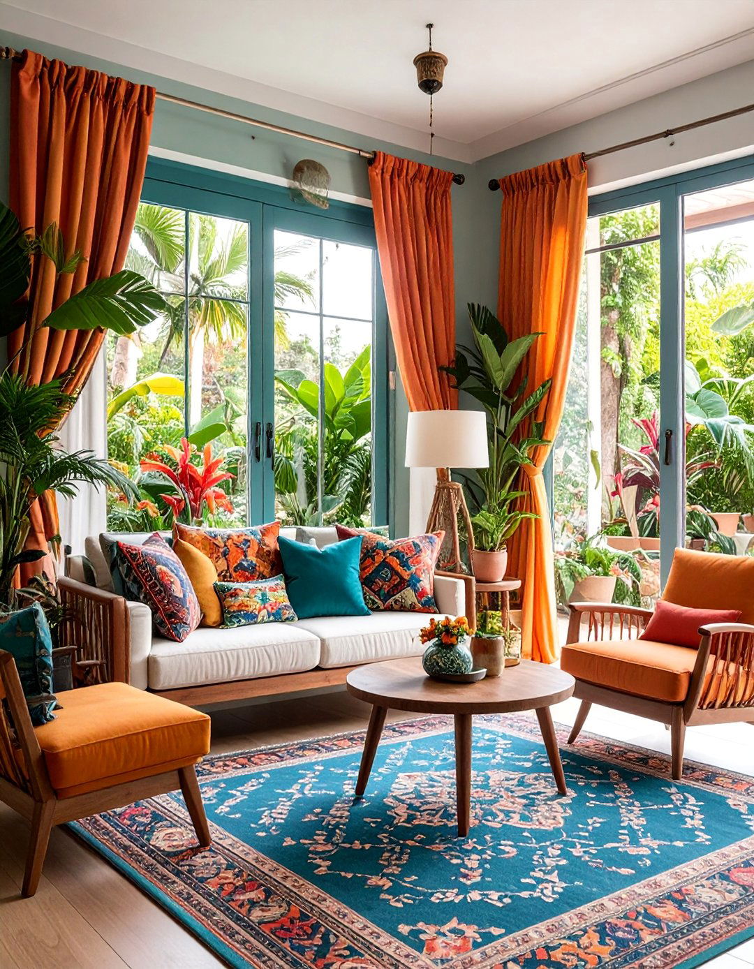 Eclectic Mixed Pattern Panels - 25 Sliding Door Curtain Ideas