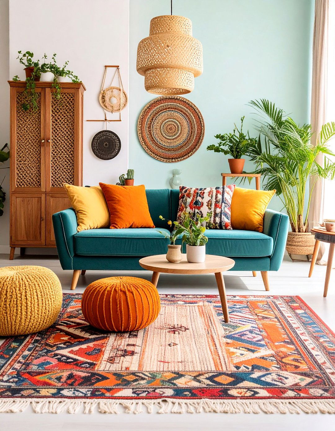 Eclectic Parisian Living Room with Global Influences - 25 Parisian-style Living Room Ideas