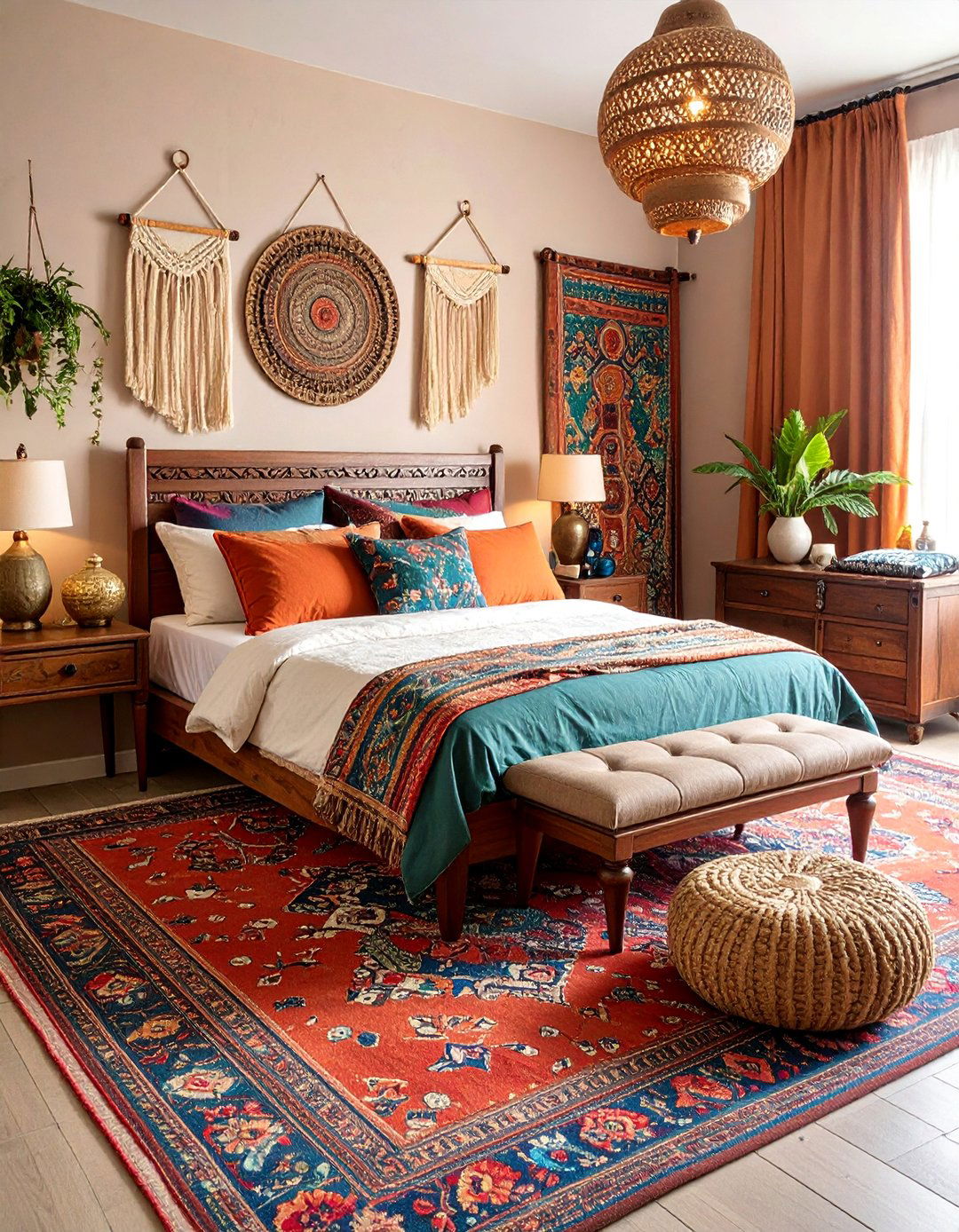 Eclectic Primary Bedroom with Global Travel Inspiration - 25 Primary Bedroom Ideas