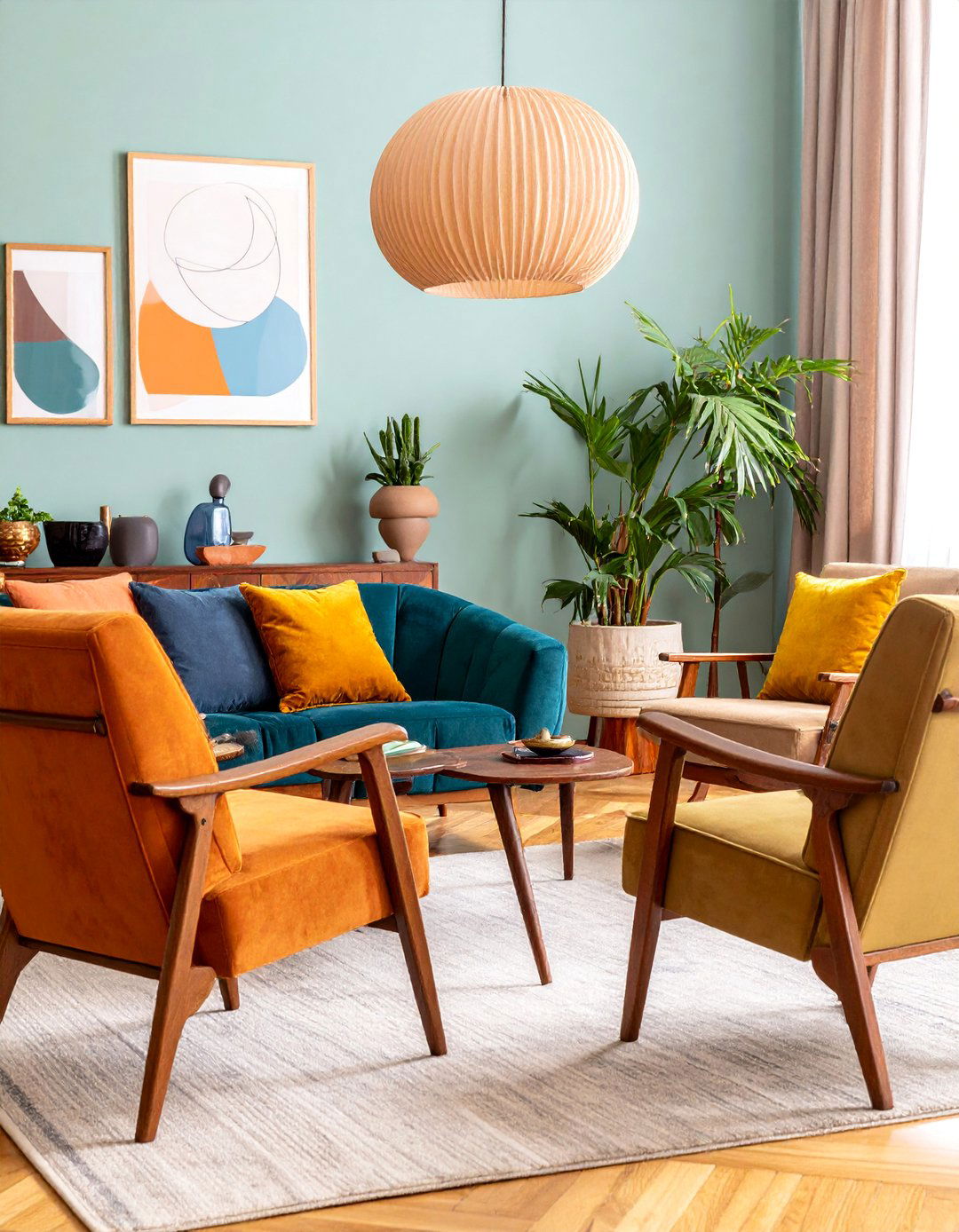 Eclectic Tan Living Room with Vintage Finds - 25 Tan Living Room Ideas