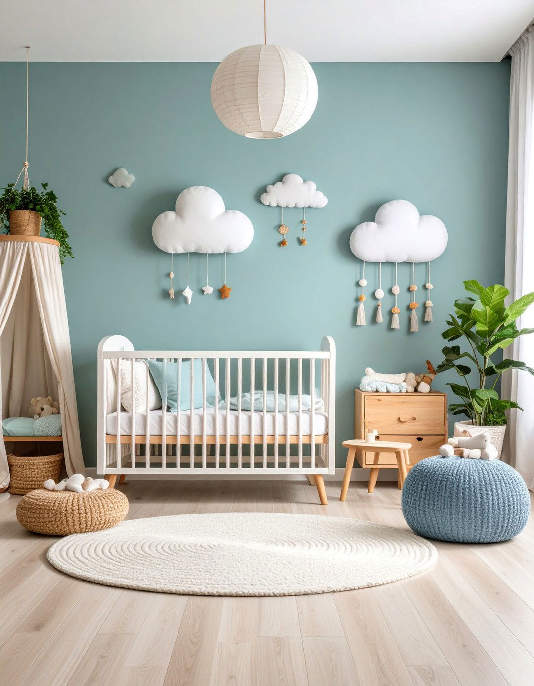 Eco Friendly Cloud Nursery with Sustainable Materials - 25 Cloud Themed Nursery Ideas