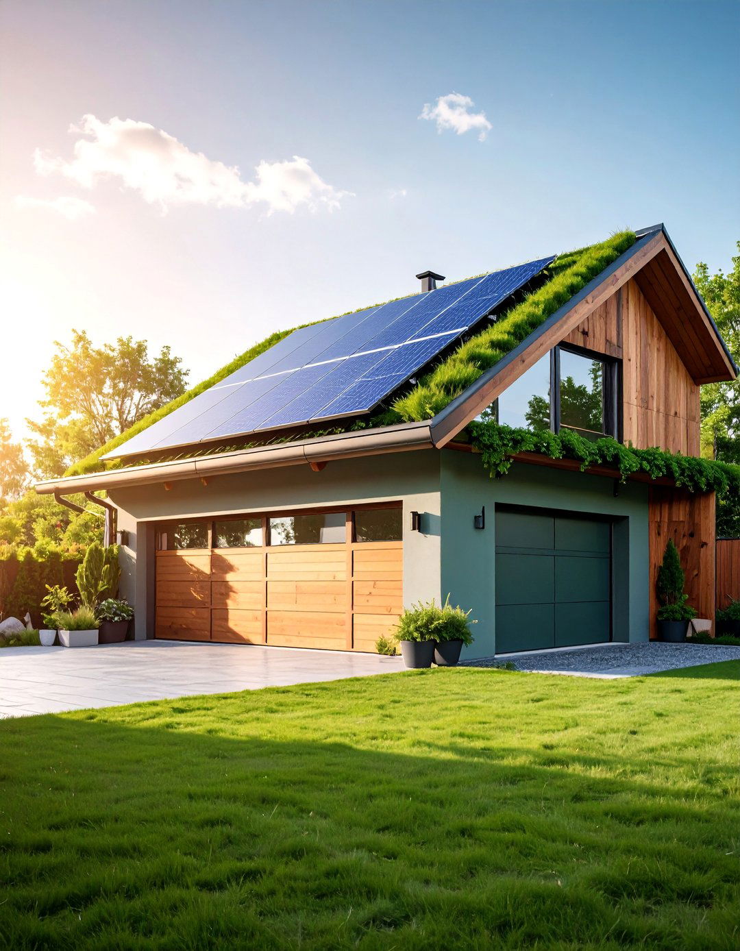 Eco Friendly Green Roof Detached Garage - 25 Detached Garage Ideas