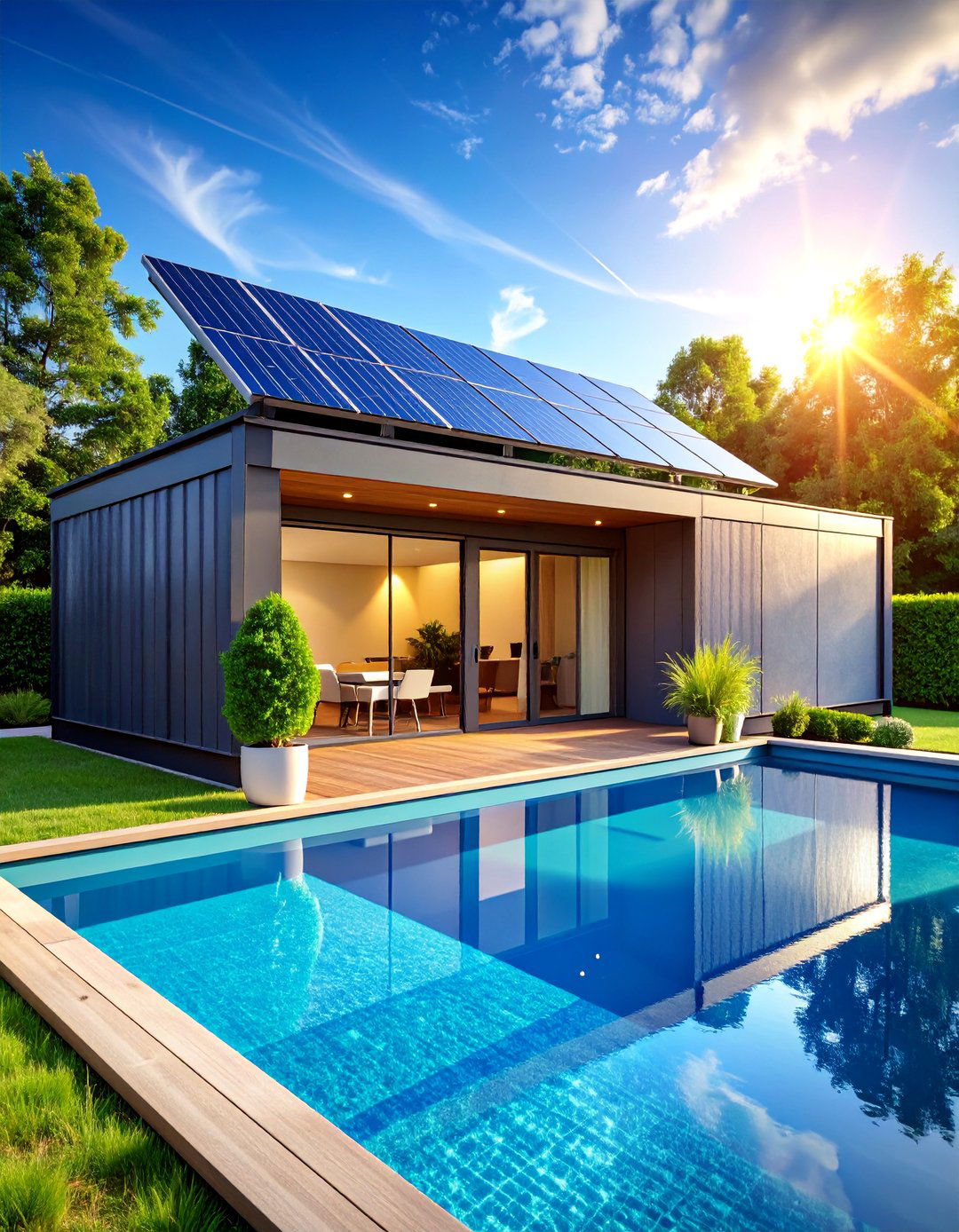 Eco Friendly Solar Container Pool - 25 Shipping Container Pools