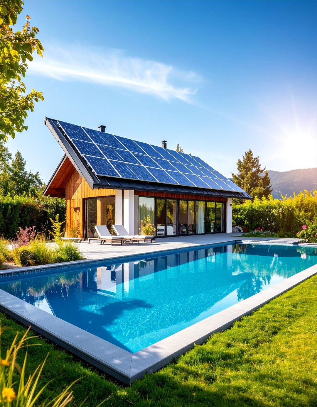 Eco Friendly Solar Heated Semi Inground Pool - 25 Semi Inground Pool Ideas