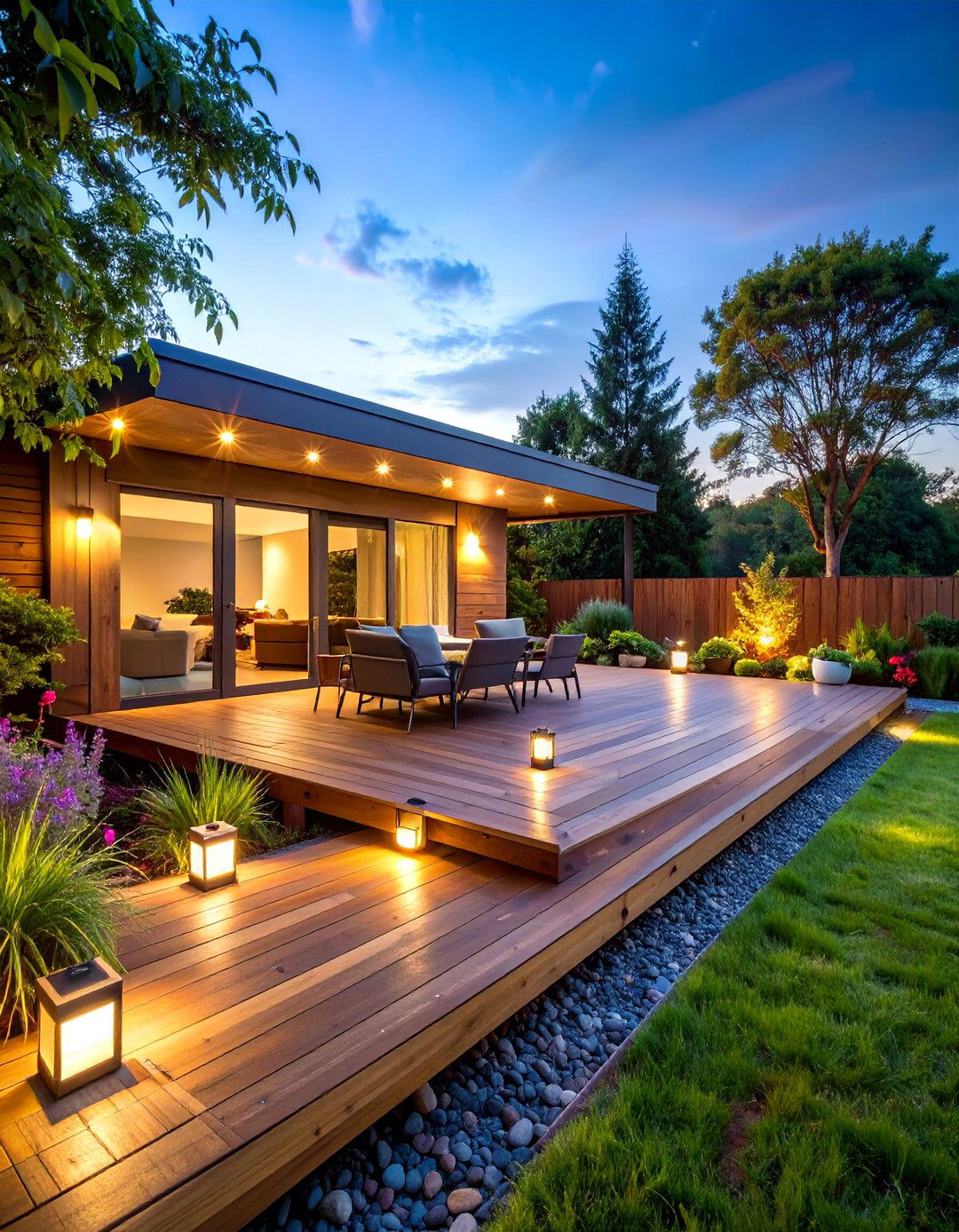 Eco Friendly Sustainable Deck with Recycled Materials - 25 Patio Deck Ideas
