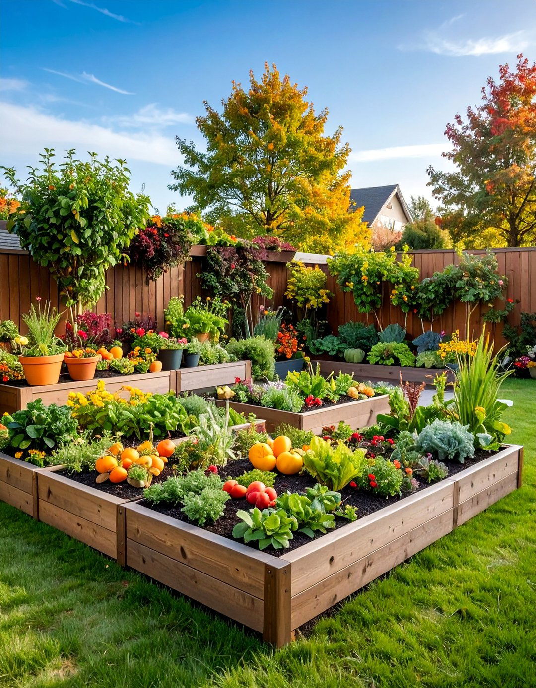Edible Landscape Container Corner - 25 Corner Garden Ideas With Pots