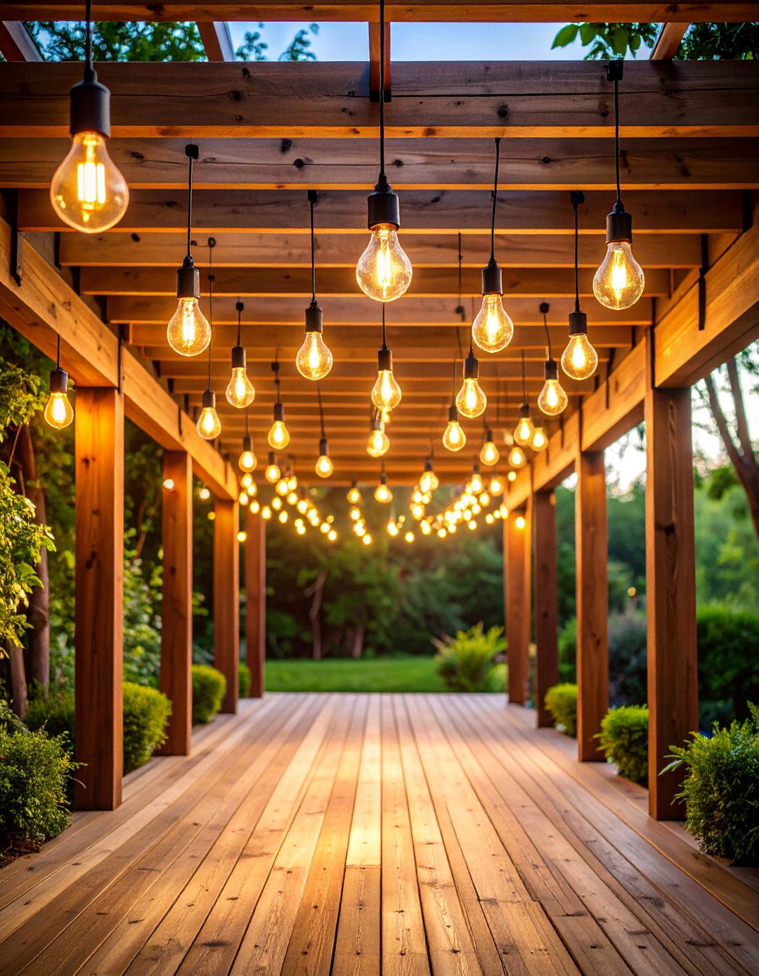 Edison Bulb Festoon Lighting - 25 Pergola Lighting Ideas