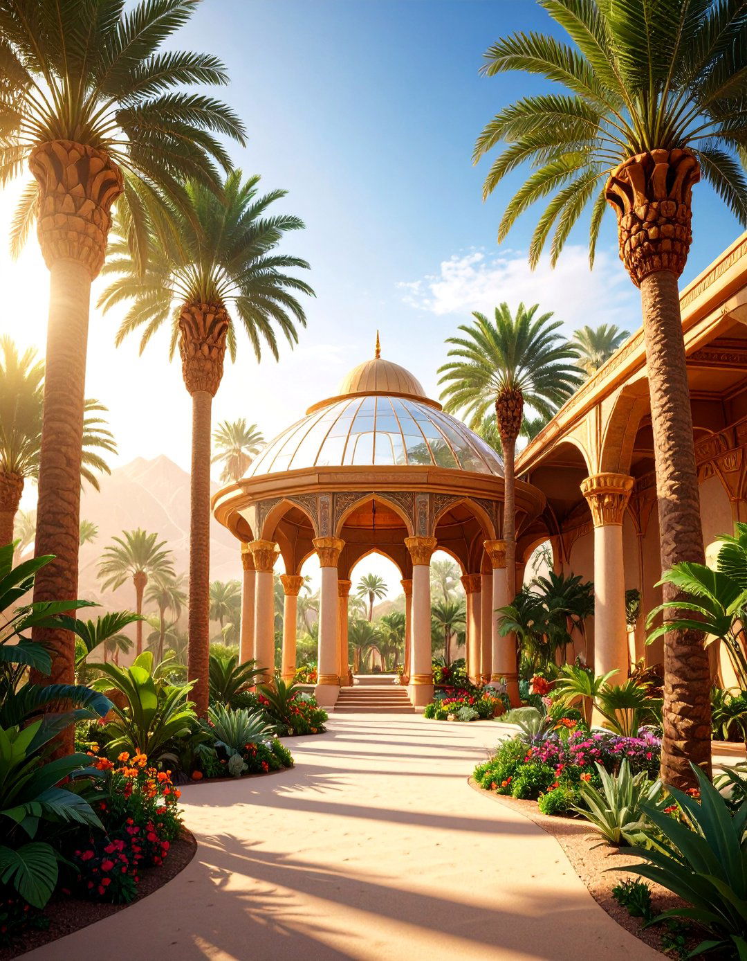 Egyptian Pharaohs Oasis Greenhouse - 25 Fantasy Greenhouse Ideas