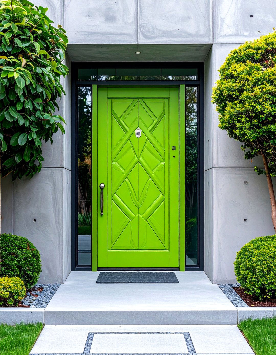 Electric Lime Green Front Door - 25 Mid Century Front Door Colors