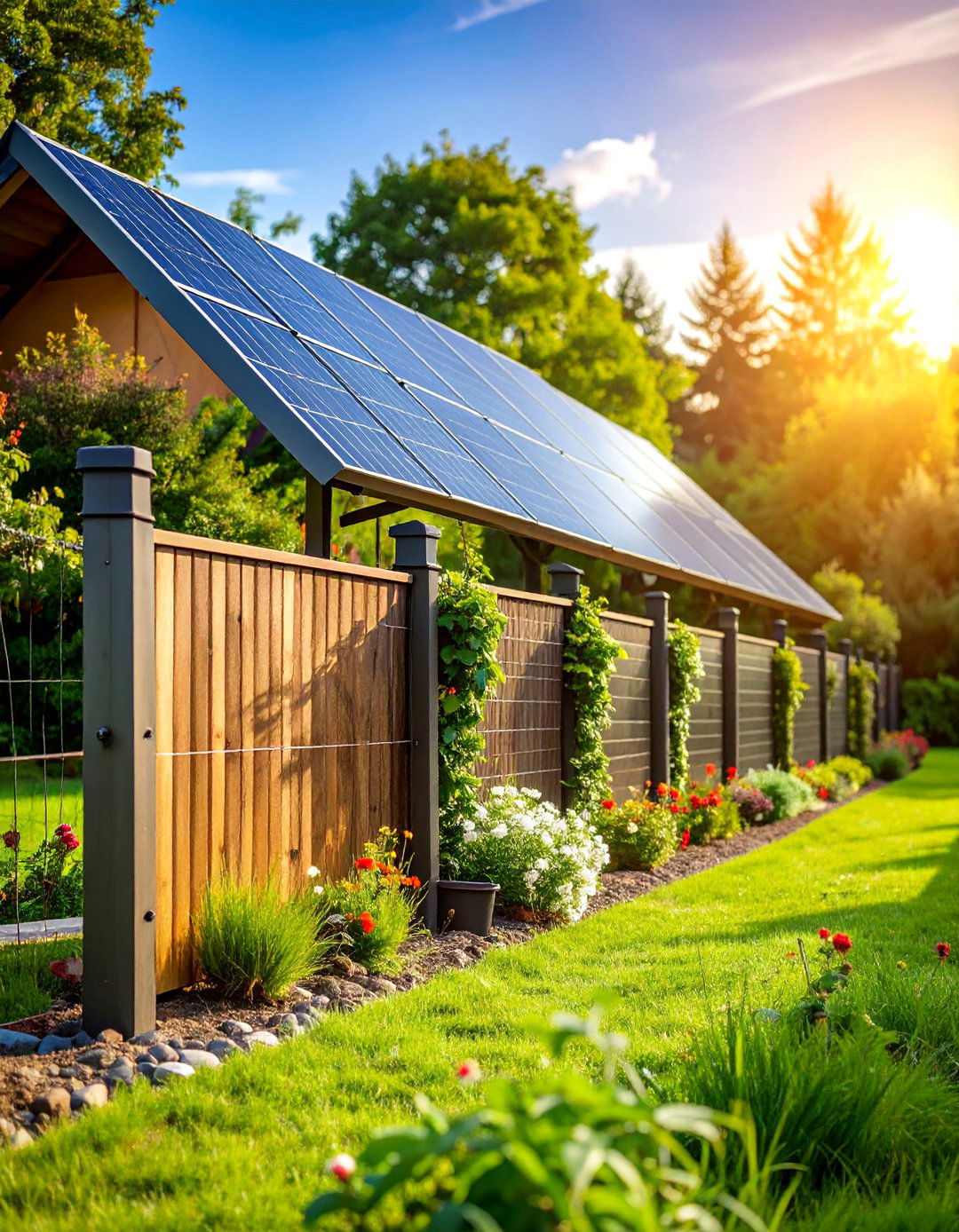 Electric Wire Fence with Solar Power - 25 Vegetable Garden Fence Ideas