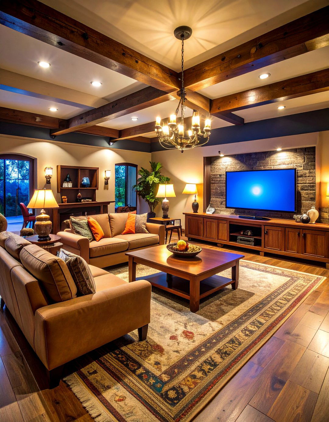 Elegant Basement Recreation Room - 25 Transitional Interior Design Ideas
