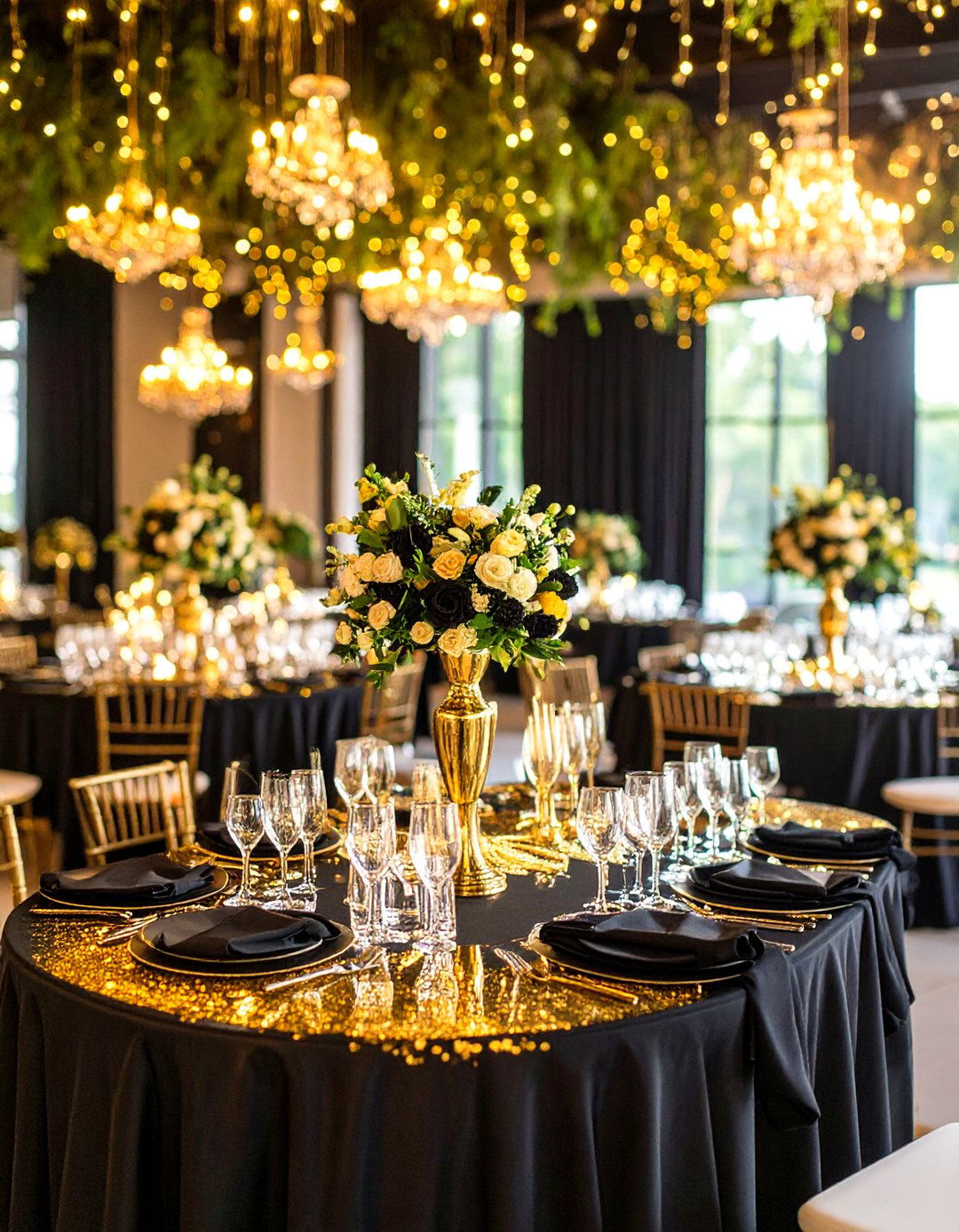 Elegant Black and Gold Soiree - 25 Birthday Decoration Ideas