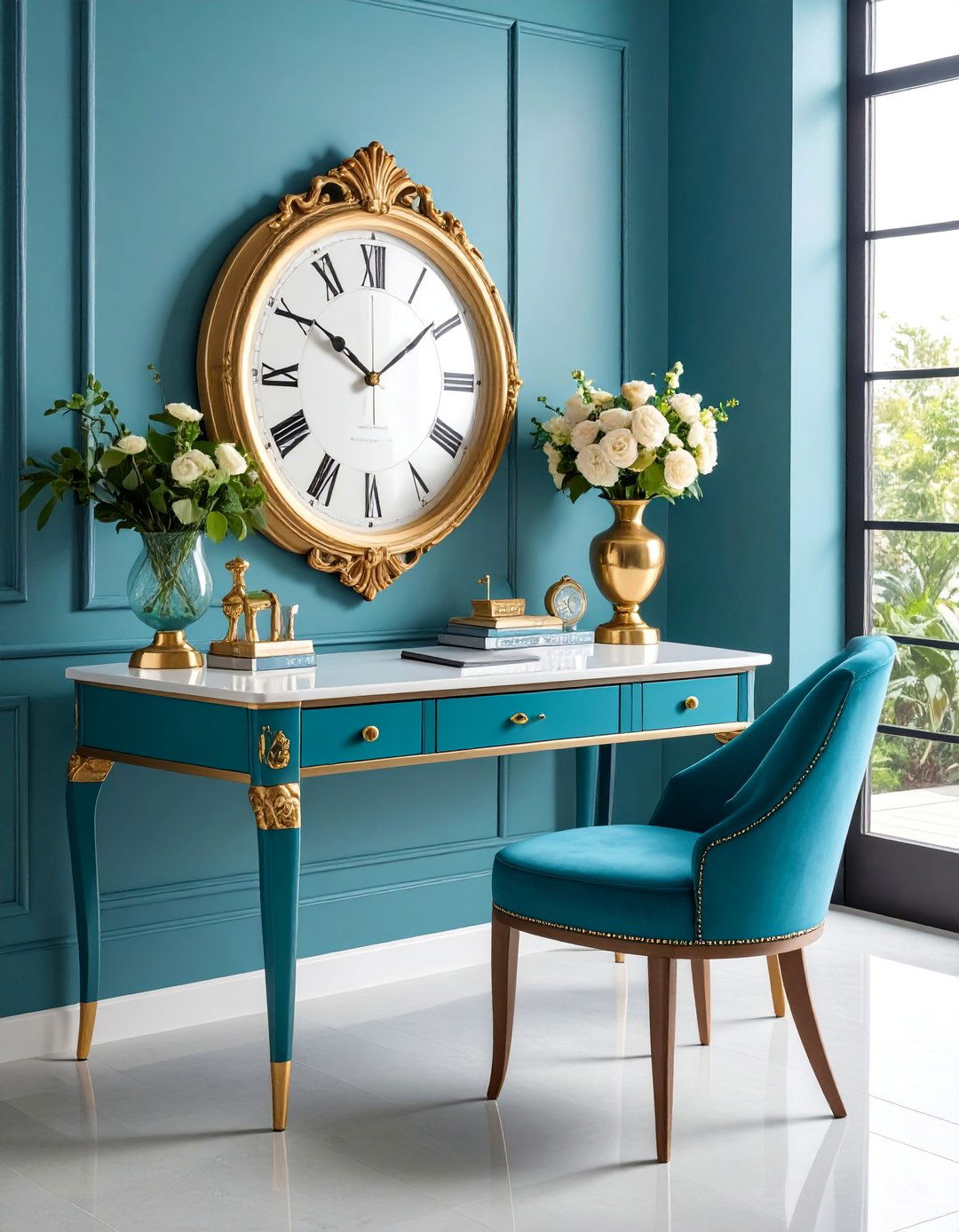 Elegant Desk Clock with Engraving - 25 First Wedding Anniversary Gift Ideas