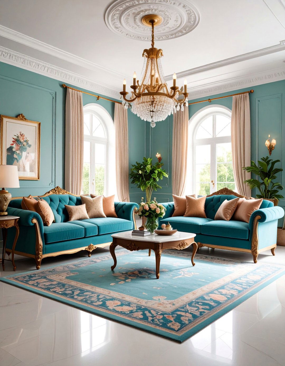Elegant Formal Living Room - 25 Transitional Interior Design Ideas