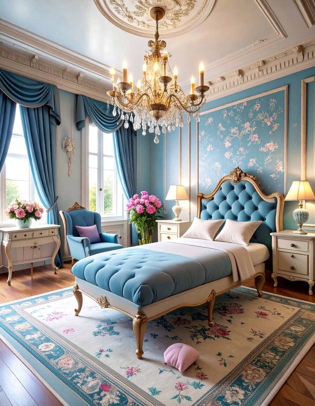 Elegant French Provincial Facial Room with Romantic Details - 25 Facial Room Ideas