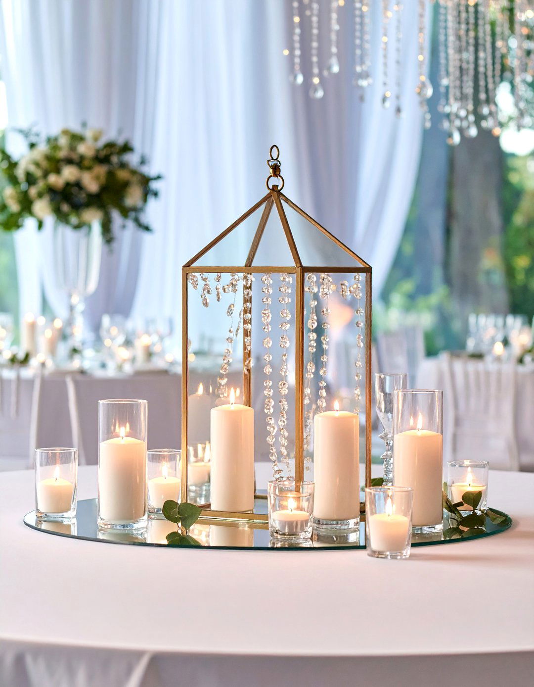 Elegant Glass Wedding Card Box with Crystal Accents - 25 Wedding Card Box Ideas