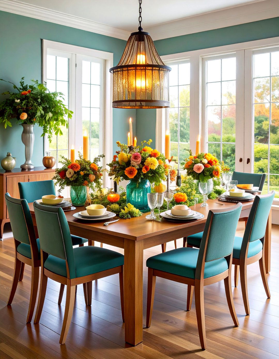Elegant Hurricane Glass Lantern Centerpiece - 25 Lantern Centerpiece Ideas