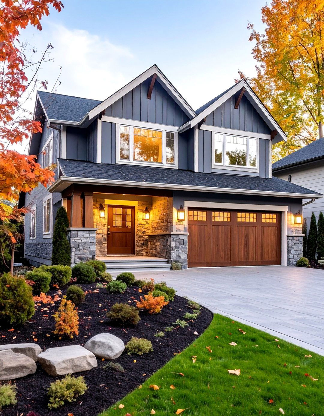 Elegant Pewter Sophistication - 25 Exterior House Colors & Inspiration