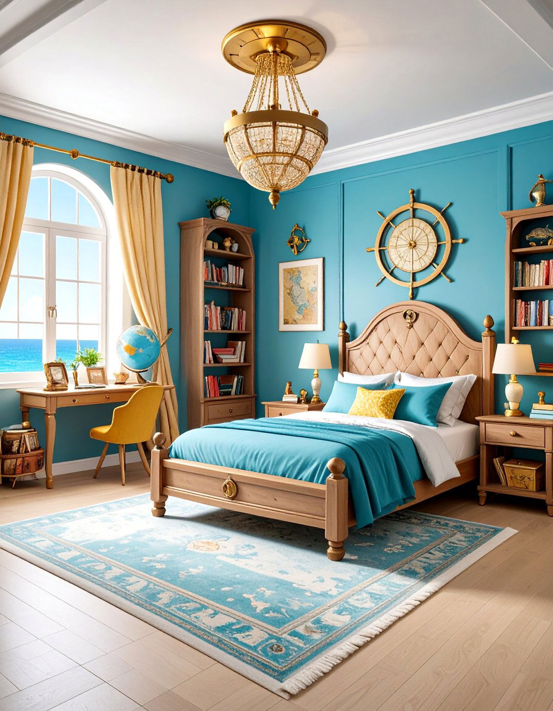 Elegant Pirate Ship Library Bedroom - 25 Pirate-themed Bedroom Ideas