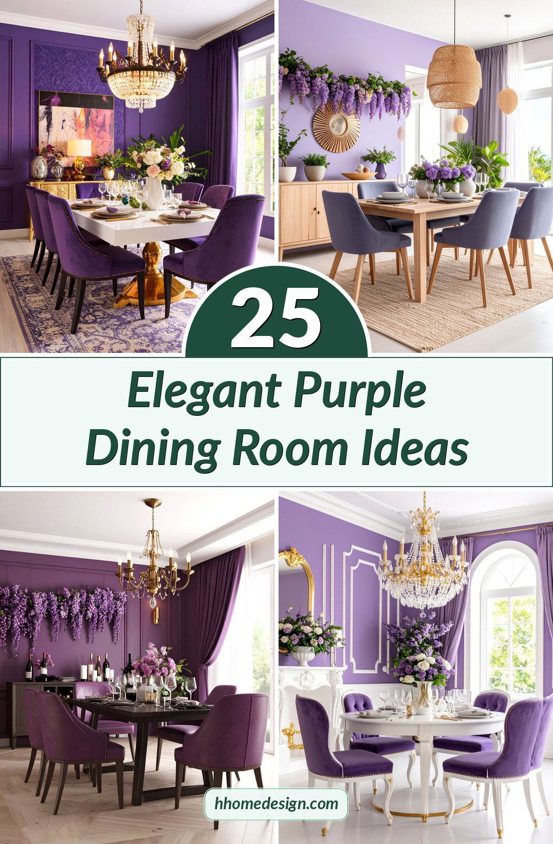 25 Elegant Purple Dining Room Ideas